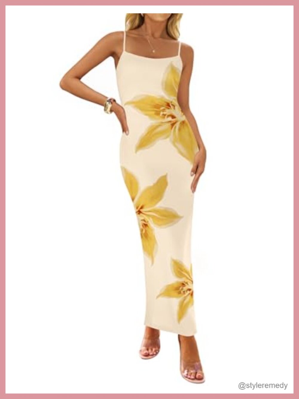 Spaghetti Strap Bodycon Maxi Dress Sleeveless Backless Beach Vacation